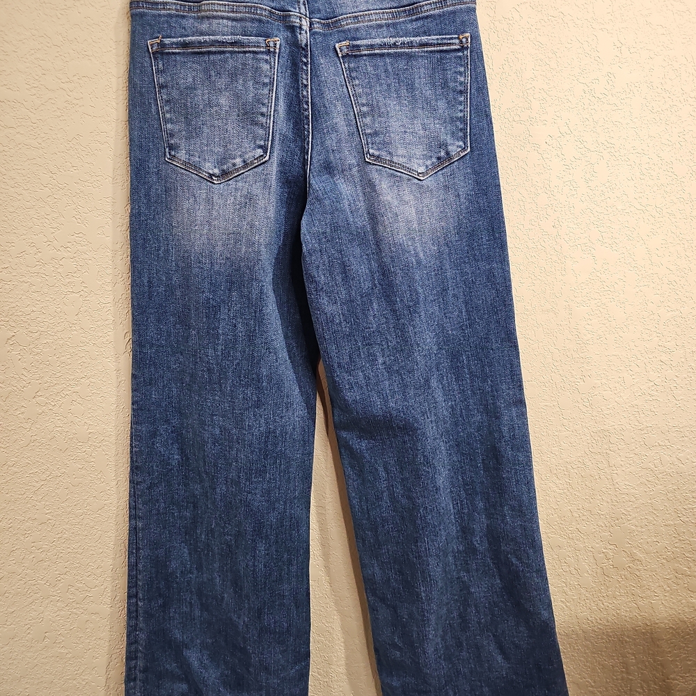 Vervet Blue Wide Leg Jeans High Rise Flare Denim Medium Wash - Picture 3 of 10